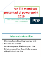 Pelajaran TIK Membuat Presentasi Di Power Point 2016