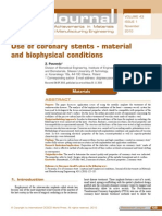 Use of Coronary Stents - Material