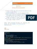 Web Development: Practical 7: Practical: 7 Working With Javascript and Dom