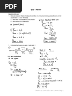 Sph3u - Quiz 4 - Review - Solutions