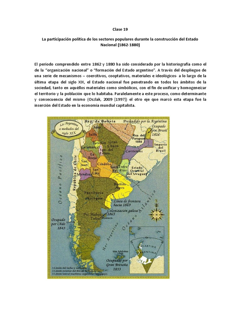 Construccion Del Estado Nacional 18621880 PDF