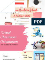 Classroom Virtual Orientation