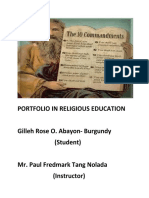 Portfolio in Rel Ed