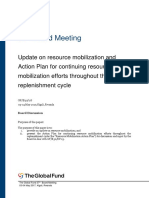 Resource Mobilization Action Plan Update