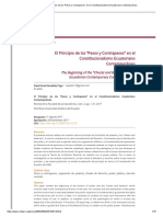 El Principio de Los "Pesos y Contrapesos" en El Constitucionalismo Ecuatoriano Contemporáneo