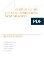 In The Name of Allah The Most Beneficient, Most Merciful