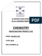 Chemistry: Investigatory Project File