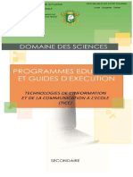 Programme Tice-secondaire - Novembre 2014