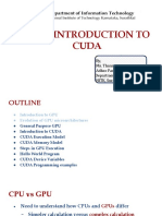 Introduction to CUDA and GPU Computing
