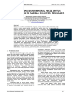 Kajian Bahan Baku Mineral Nikel Untuk Baterai Listrik Di Daerah Sulawesi Tenggara