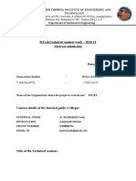 B.Techtechnical Seminar Work - 2018-22 Abstract Submission