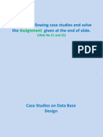 Case Study On Relational Data Base Design