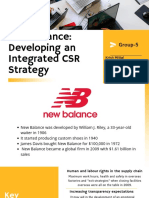 New Balance Developing An Integrated CSR Strategy
