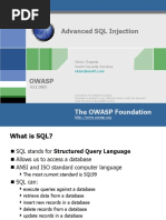 Advanced SQL Injection