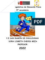 Evaluación Diagnóstica de Educación Física 2022. 5to Grado