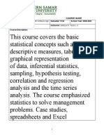 Course Outline in Stat With Software App