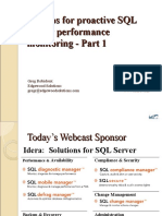 Ten Tips For Proactive SQL Server Performance Monitoring - Part 1
