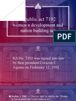 Republic Act 7192:: Women N Development and Nation Building Act