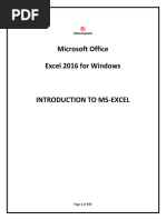 Microsoft Office (Ms-Excel 2016)