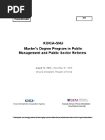 PI 2022 KOICA-SNU Program Information