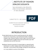 Marketing Research On Private Label Brand Vs National Brands at Big Bazaar