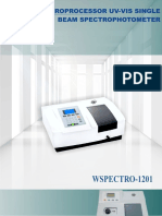 Microprocessor Uv-Vis Single Beam Spectrophotometer Wspectro-1201