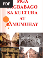 Mga Pagbabago Sa Kultura at Pamumuhay