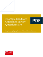 Example Questions Graduate Outcomes Survey
