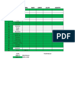 Registo de pagamentos dos jogadores