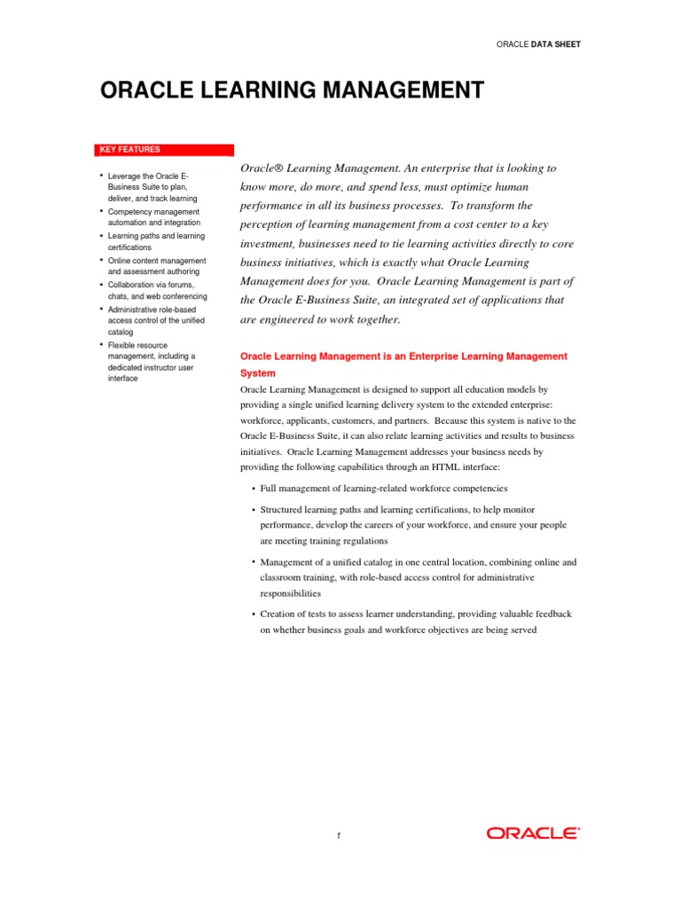 Oracle Learning Management Implementation Guide – JTIT