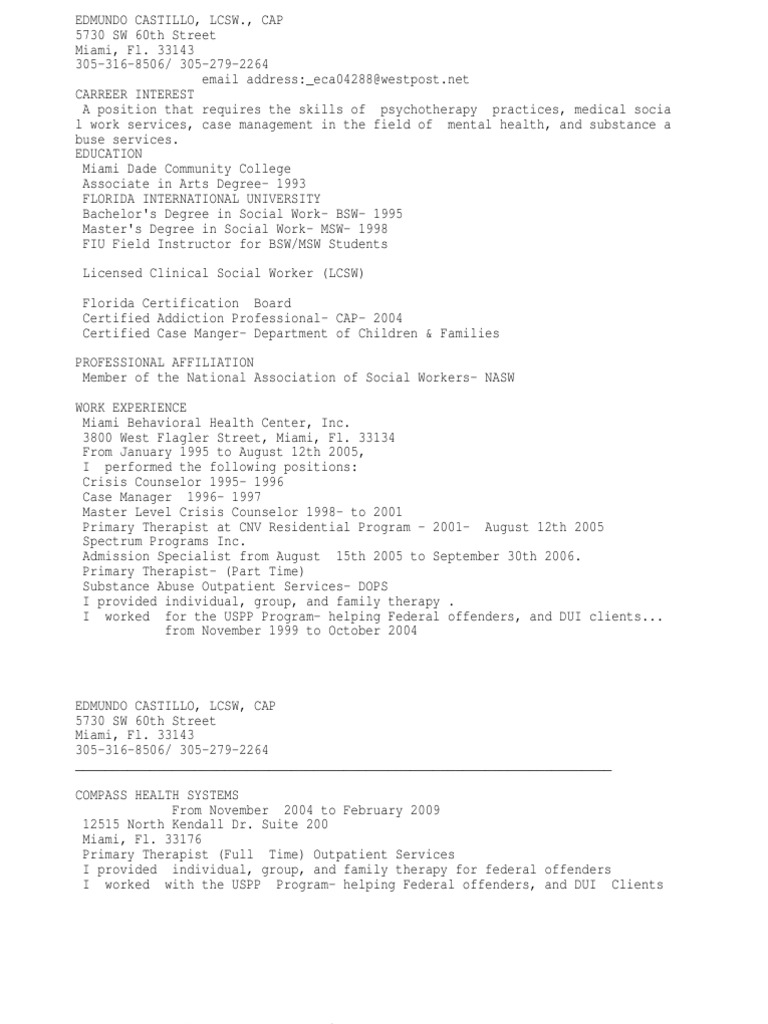 Licensed Clinical Social Worker or LCSW or CAP | PDF | Psychotherapy ...