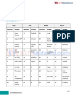 Answer Keys: Listening Test 1