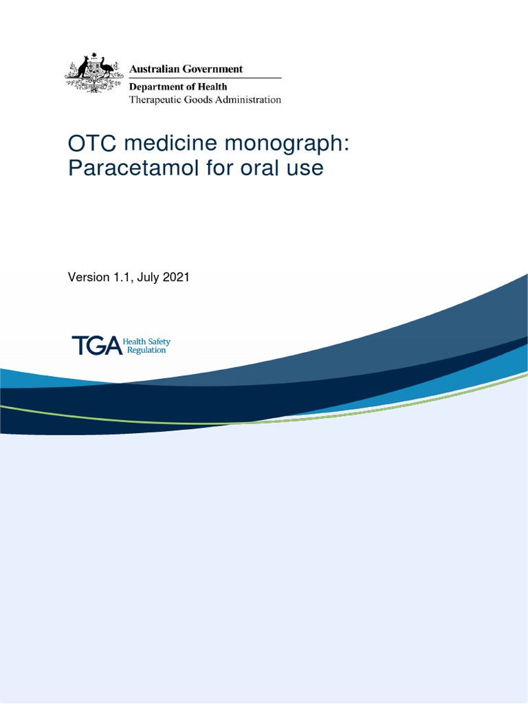 Otc Medicine Monograph Paracetamol Oral Use PDF Tablet (Pharmacy