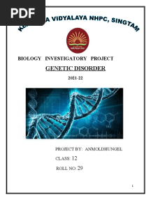 Biology Investigatory Project