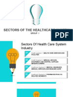 Sectors of The Healthcare System: Group 1