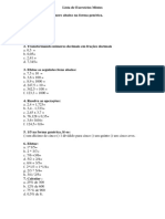 Lista de Exercícios Mistos