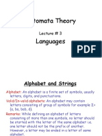 Automata Theory Languages: Lecture # 3