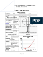 Vertical Axis Small Wind Turbine Model No.: Ds700 Product Specification