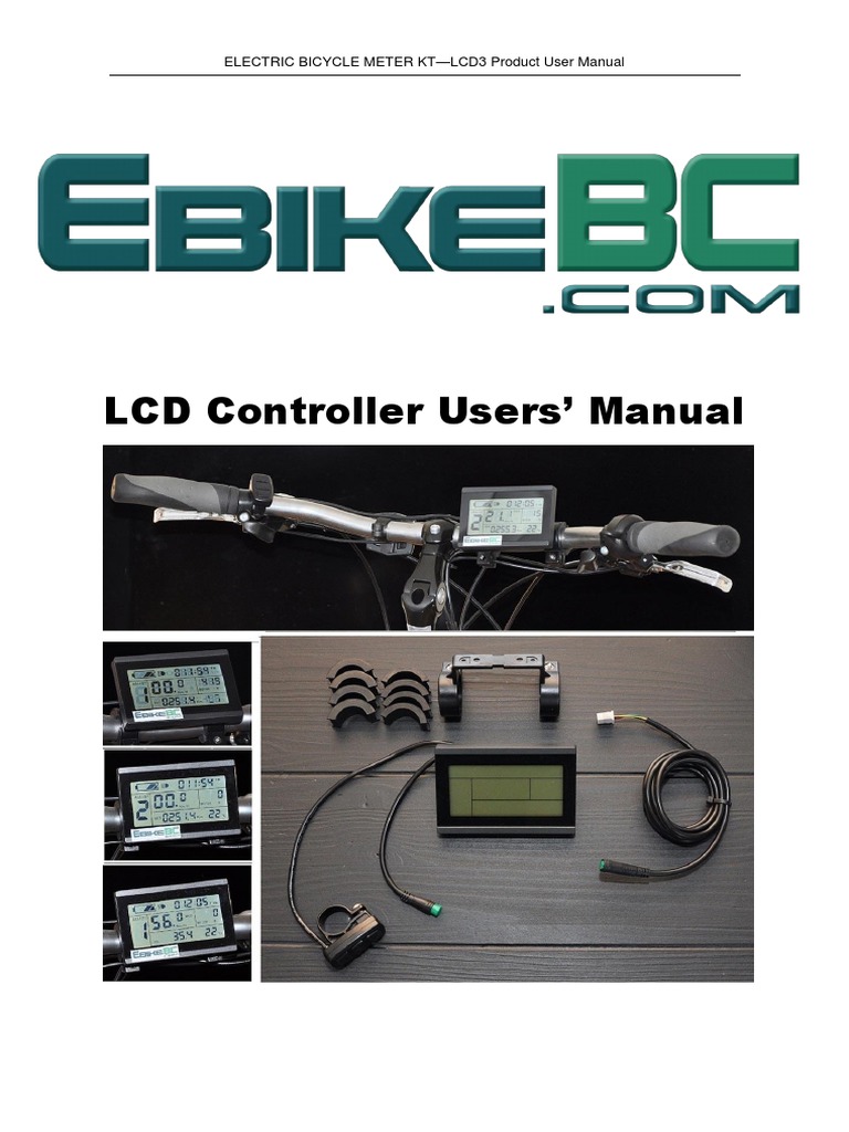 LCD Controller Users' Manual Electric Bicycle Meter KT LCD3 Product