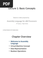 Lecture 1: Basic Concepts: Assembly Language For x86 Processors