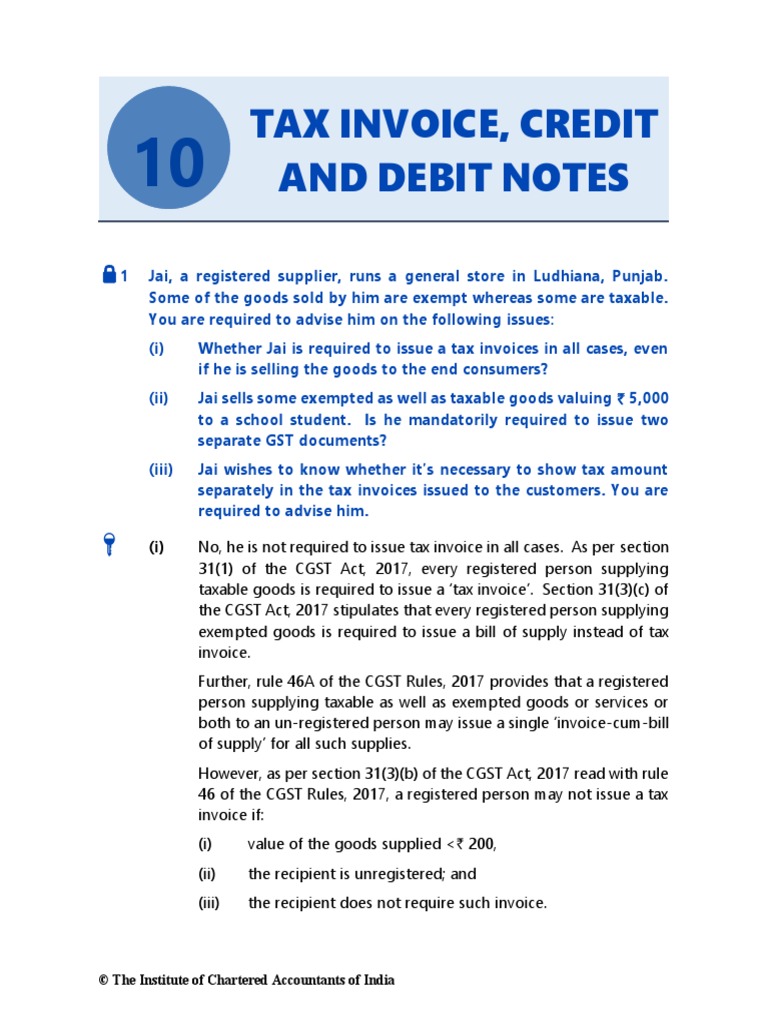 Tax Invoice and Debit Note Guidelines | PDF | Invoice | Taxes