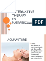 Alternative and Complementary Therapies in Puerperium