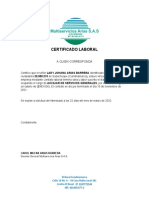 Certificado Laboral