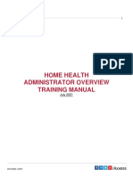 Home Health Administrator Overview Training Manual: July 2021