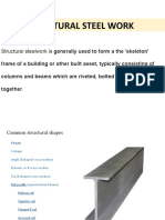 Structural Steel Work: Structural Steelwork Is Generally Used To Form A The 'Skeleton'