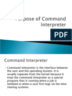 Purpose of Command Interpreter