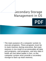 Secondary Storage Management in OS