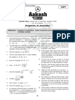 KVPY - Assignment - Day - 4 - Mathematics (Partwise) - Final