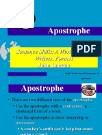 Apostrophe: Sentence Skills: A Workbook For Writers, Form A