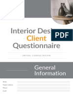 Interior Design Questionnaire: Client